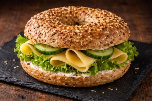 Sajtos, vajkrémes bagel