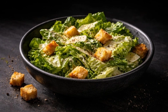 Cézár saláta pirított csirkemellel